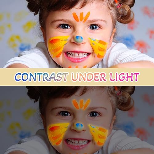 Miniatura 3 de Kleeblatt Pintura corporal que brilla en la oscuridad, 12 lápices de pintura facial UV, pintura corporal neón, kit de pintura facial para fiestas de