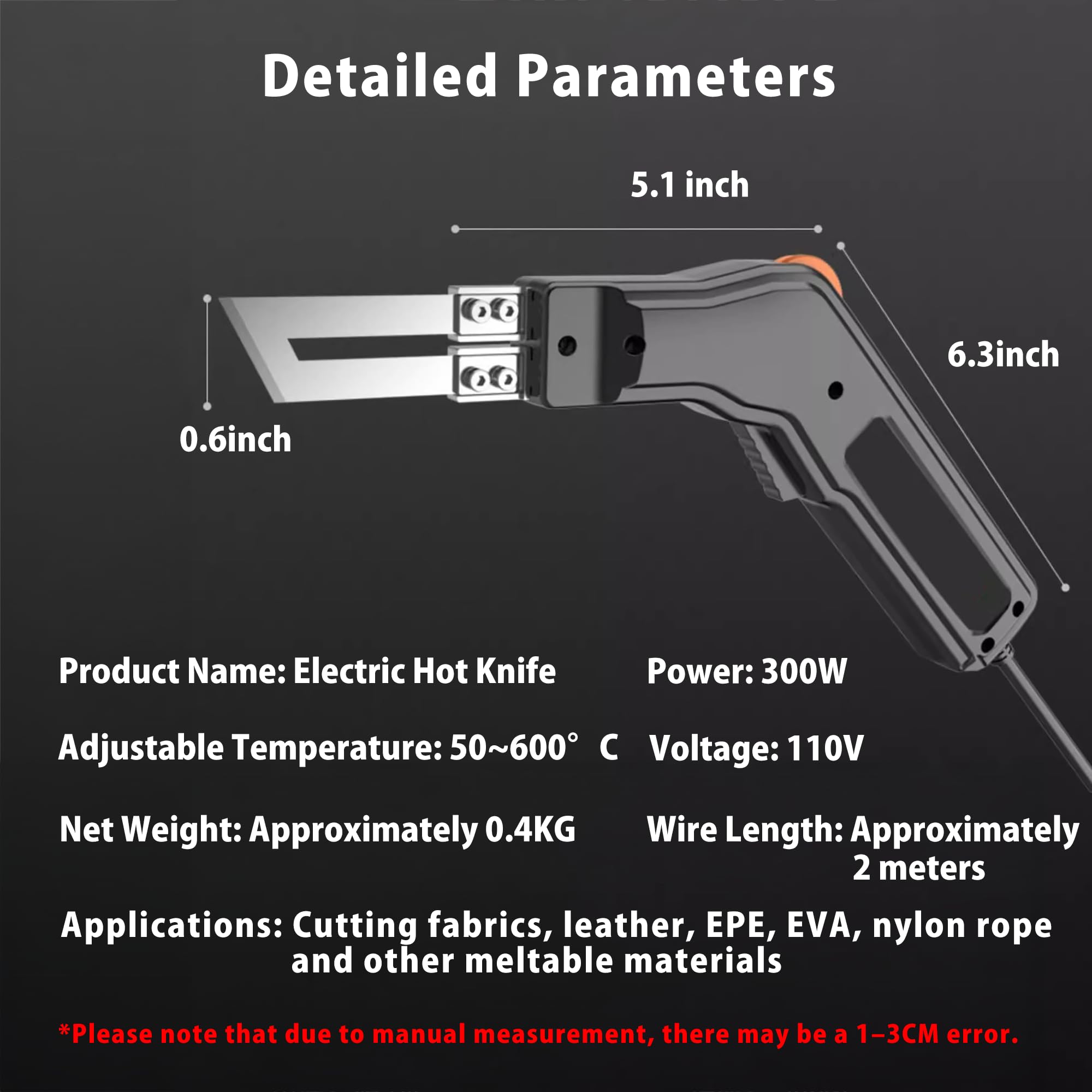 Cortador de espuma, cuchillo caliente eléctrico, herramienta de corte de espuma de poliestireno de 300 W, kit 4 en 1 para cortar aislamiento de placa de espuma, EPP, EPS, XPS, EVA, EPE, PU, KT