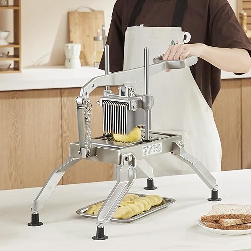 Miniatura 9 de VEVOR Rebanadora comercial de verduras, rebanadora de tomate de 14 y 12 pulgada, cortador de verduras de acero inoxidable y aleación de aluminio,