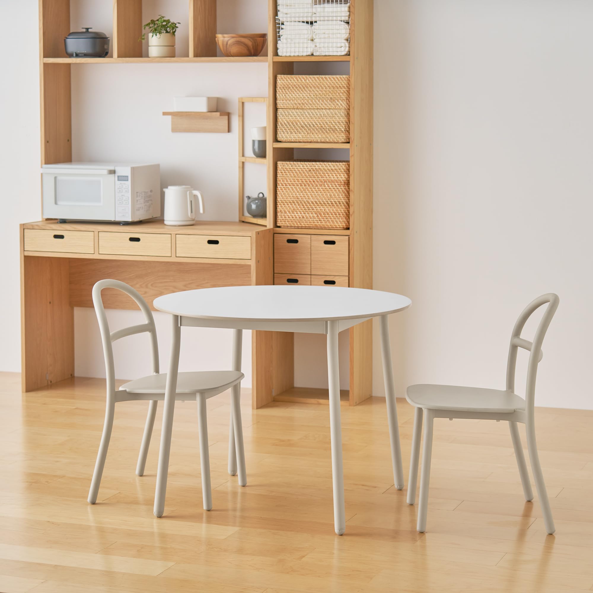 Amazon.co.jp: 無印良品 中でも外でも使える 丸テーブル アルミ脚 大