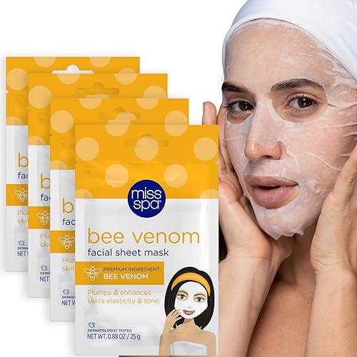 MISS SPA Mascarillas faciales para el cuidado de la piel, veneno de abeja, cuidado de la piel antienvejecimiento para mujeres, mascarilla facial de