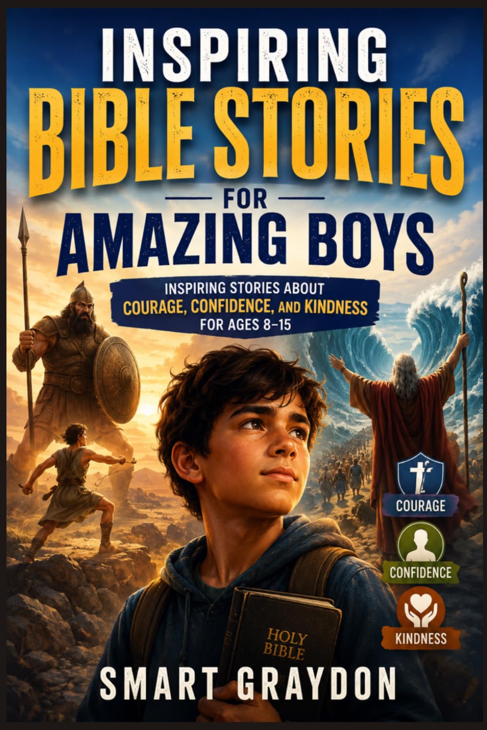 Inspiring Bible Stories for Amazing Boys: Inspiring Stories About Courage, Confidence, and Kindness for Ages 8–15