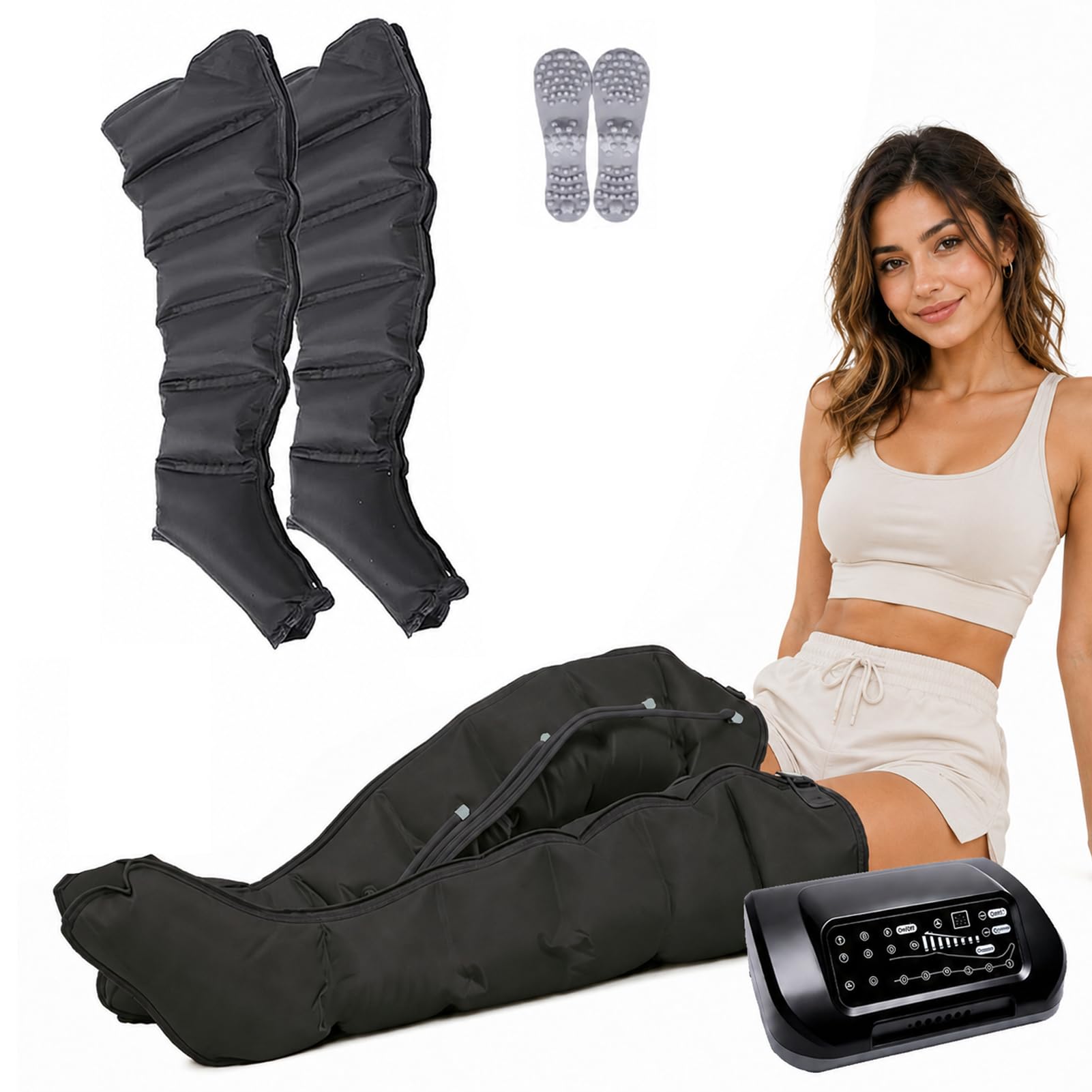 LYJIANGXIN Full Body Lymphatic Drainage Massager and L/XL Pain Relief 6-Cavity Lymphatic Drainage Air Compression Massager Relieves Muscle Pain and Fatigue Pressotherapy Boots