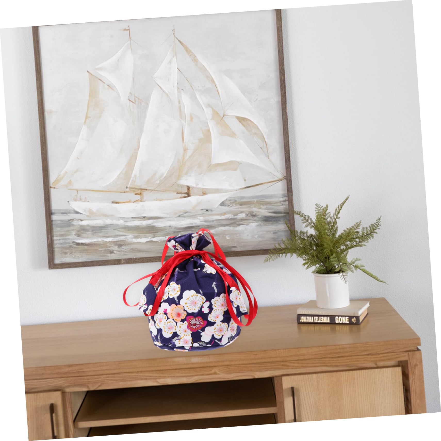 Amazon.com: 1pc Japanese Style Tote Bag Blue Bags Small Bag Cloth