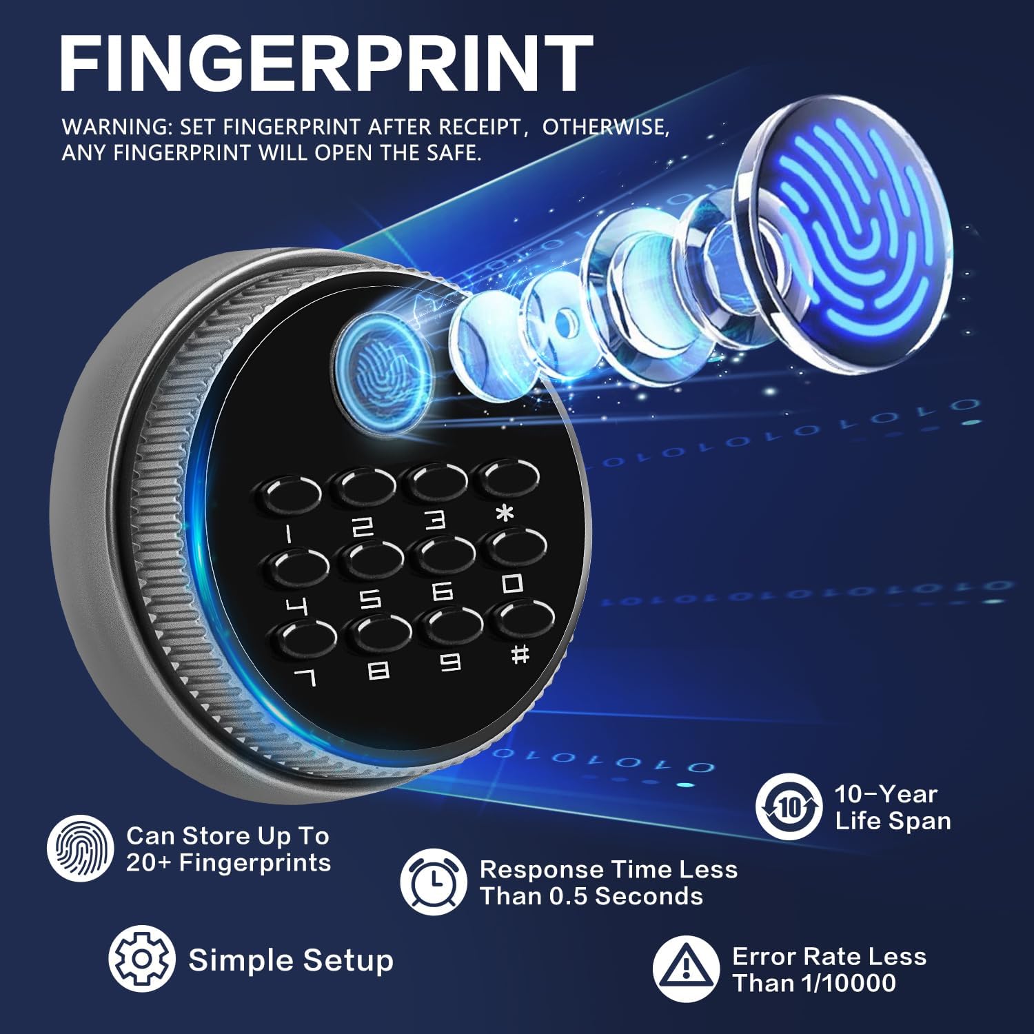 0.6 Cubic Feet Biometric Safe, Fingerprint Safe W/Fireproof Bag, Removable Shelf, Alarm System, Digital Electronic Money Box for Cash, Document, Home, Hotel Use,Pink, 9.84"D x 13.78"W x 9.84"H