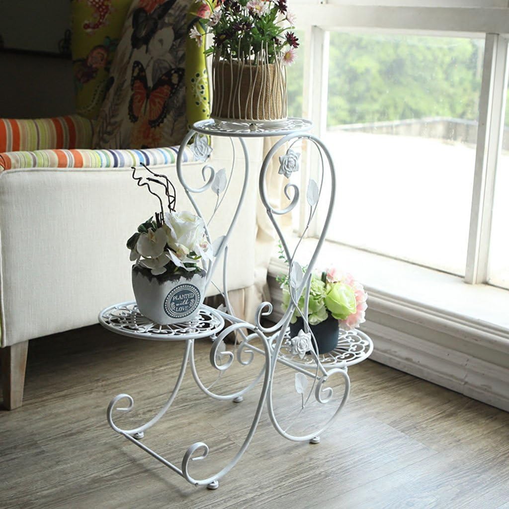 Potted Rack Iron Flower Rack, Living Room Flower Pot Rack Balcony Bonsai Frame