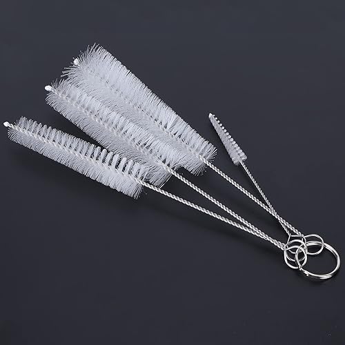 Miniatura 7 de TOPINCN Cepillo para botellas, tetera, limpiador de trompeta, cepillo de boquilla para tetera, cepillo de boca de 4 piezas, vaso de acero inoxidable