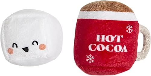 Miniatura 18 de Pearhead Pet Cheese & Wine - Juego de 2 juguetes para gatos con hierba gatera de felpa con arruga y sonajero, juguetes interactivos para gatos de