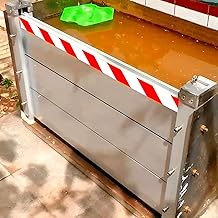 Barreras Contra Inundaciones Reutilizables, Puerta Móvil de Barrera de Protección Contra Inundaciones, Barrera de Defensa Contra Inundaciones de Aleación de Aluminio HXQSL(250x60cm)