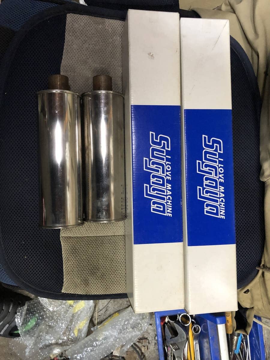 スガヤレース用サイレンサー2個セット ガンマ400 500用 Amazon | 超希少 出品 スガヤ空き缶サイレンサー汎用 ショート180mm 未