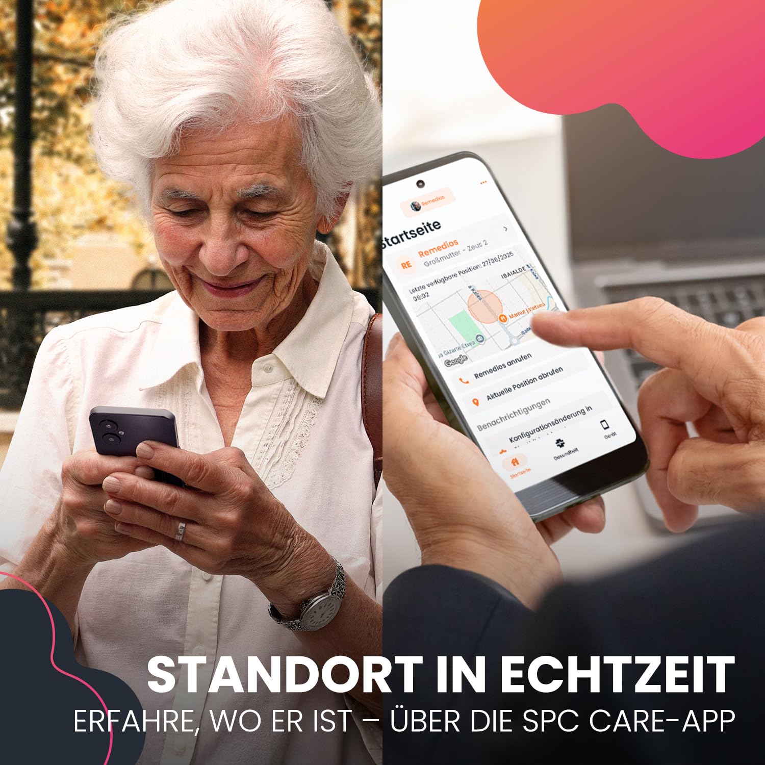 SPC Zeus 2 + Handyhülle | Smartphone für Senioren Kompatible mit App Fernverwaltung und -ortung | Easy-Mode, physische Tasten, XXL-Symbole | 5" Display, Dual-Kamera, 64GB | Ladestation, SOS-Taste