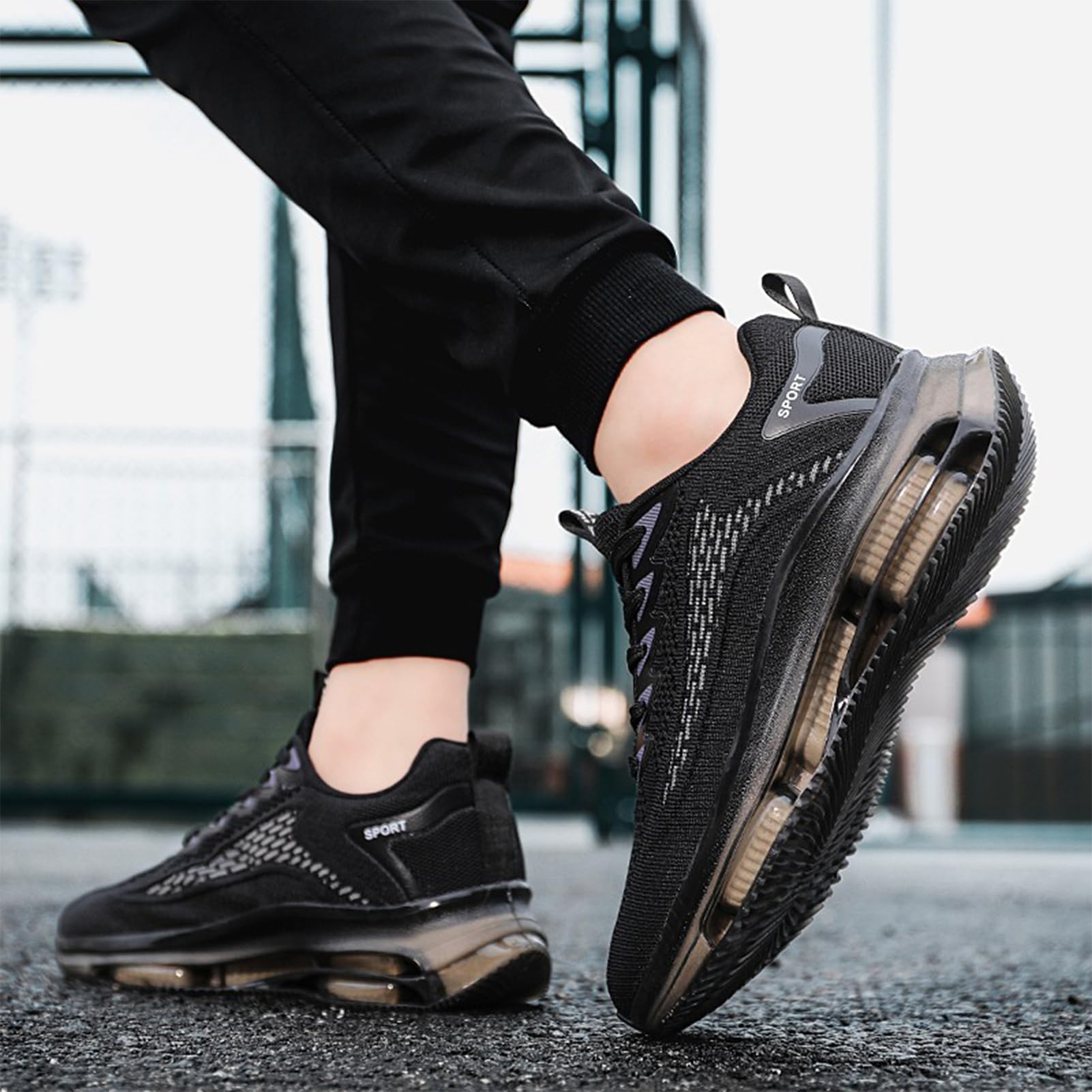 Scarpe Running Uomo Scarpe da Corsa Uomo Sportive Ginnastica Trail Running Sneakers Nero Blu Rosso 39-48EU