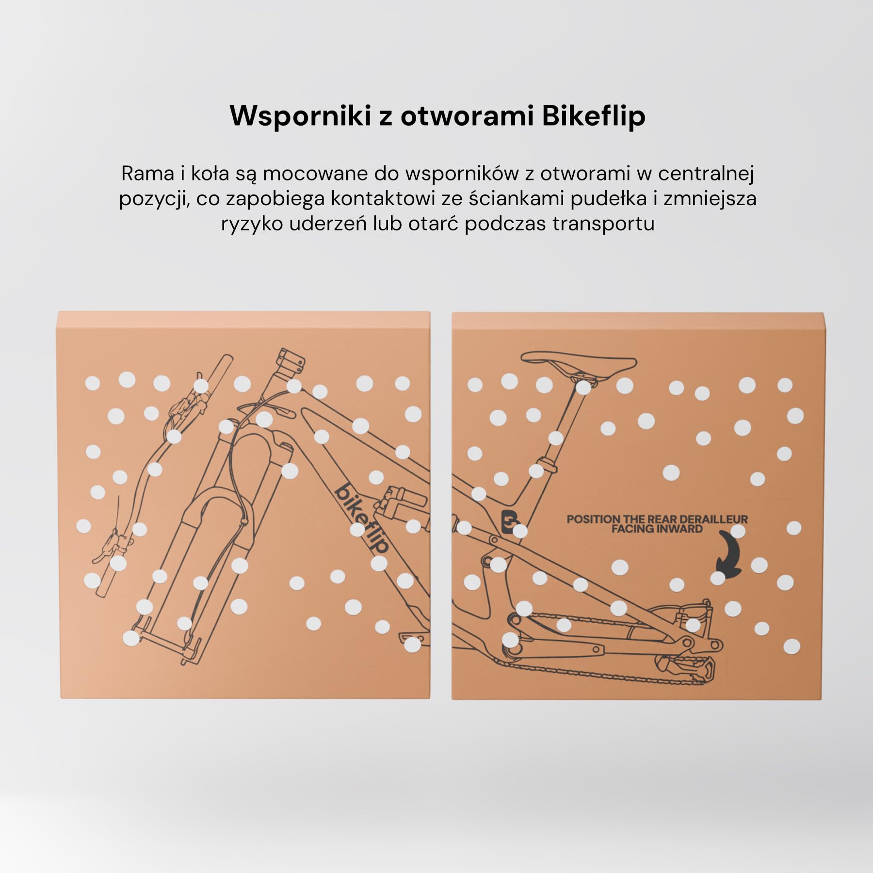 Bikeflip Box, Karton do Wysyłki Rowerów MTB, E-Bike i Gravel, Wytrzymała i Wielokrotnego Użytku Tektura Falista, Szybki Montaż do Podróży i Transportu Kurierem