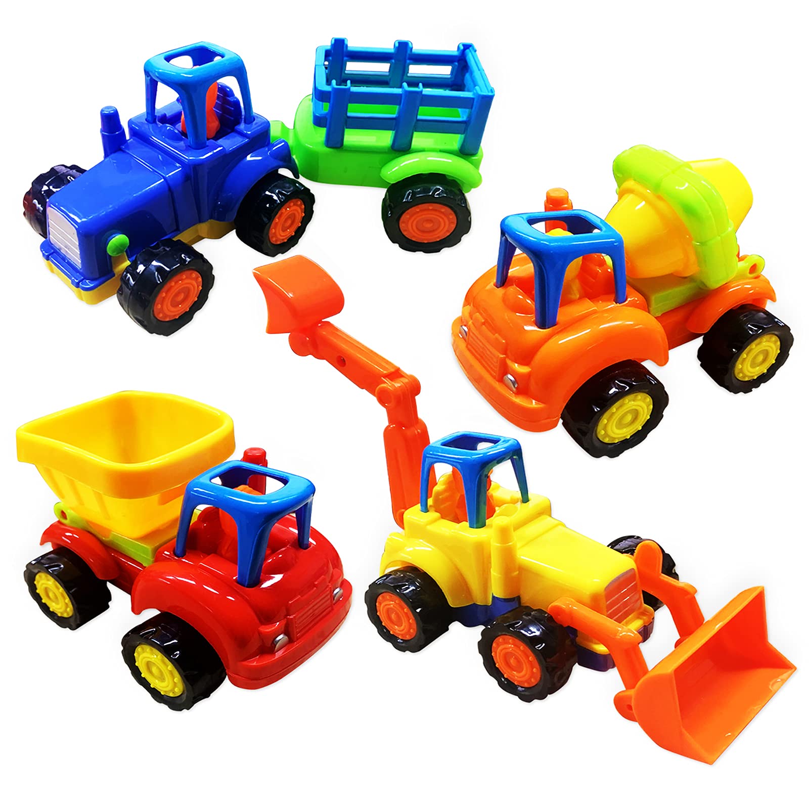 Obaba Cartoon Toy Series Friction Powered Cars Toy for 5 Year Push and