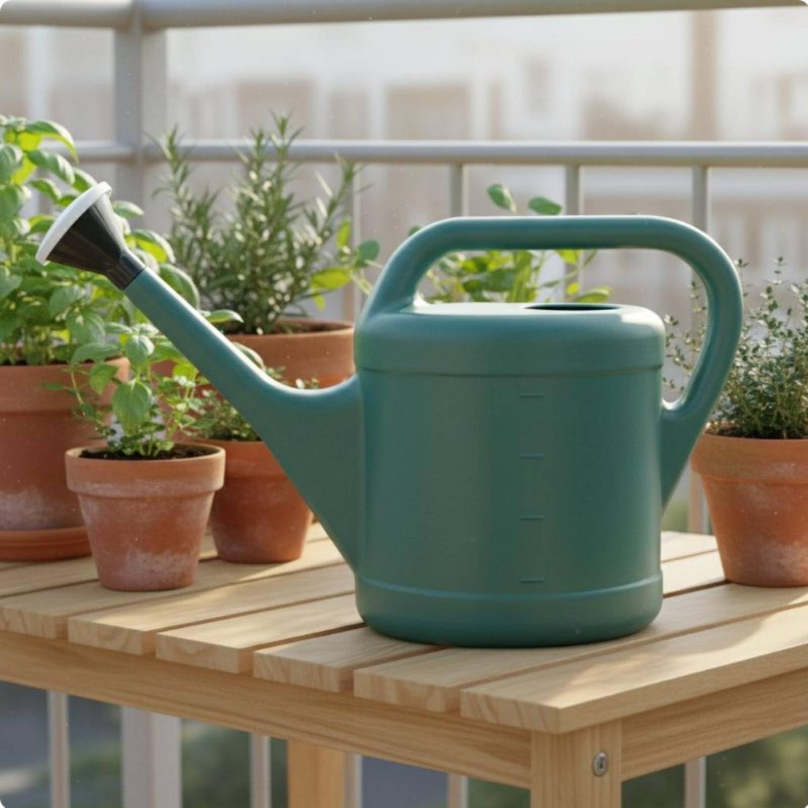 Arrosoir à Bec pour Arrosage Ciblé Tête Échangeable pour Jet et Pluie Grande Ouverture Supérieure Anse Confortable Fabrication Solide Adapté à, 8L
