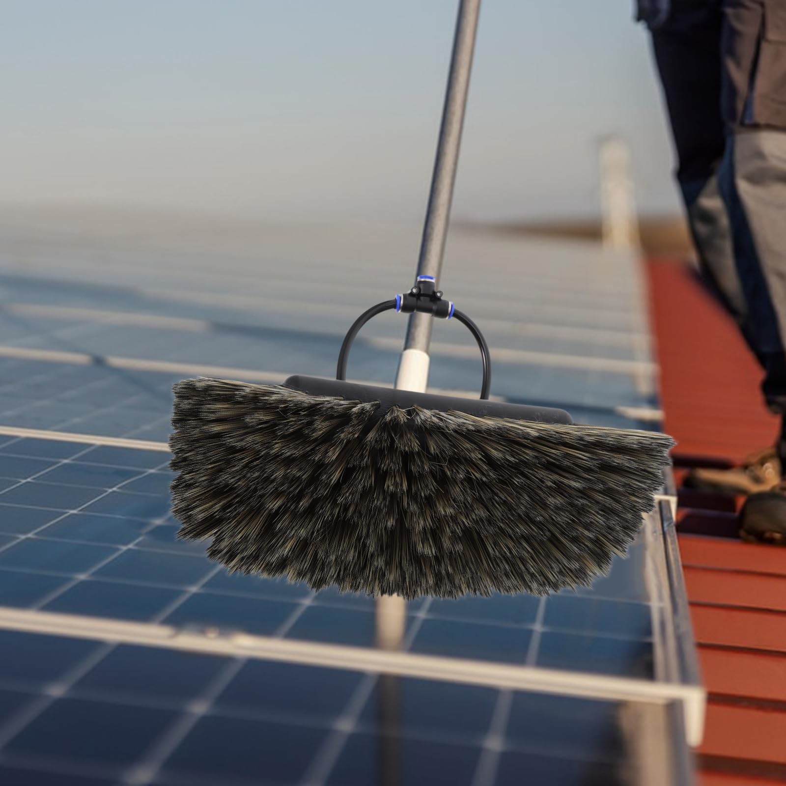 Cabezal de Cepillo de Limpieza para Paneles Solares, Accesorio Alimentado por Agua, Diseño No Abrasivo, Recambio para Herramienta de Limpieza de Techos y Ventanas, Uso