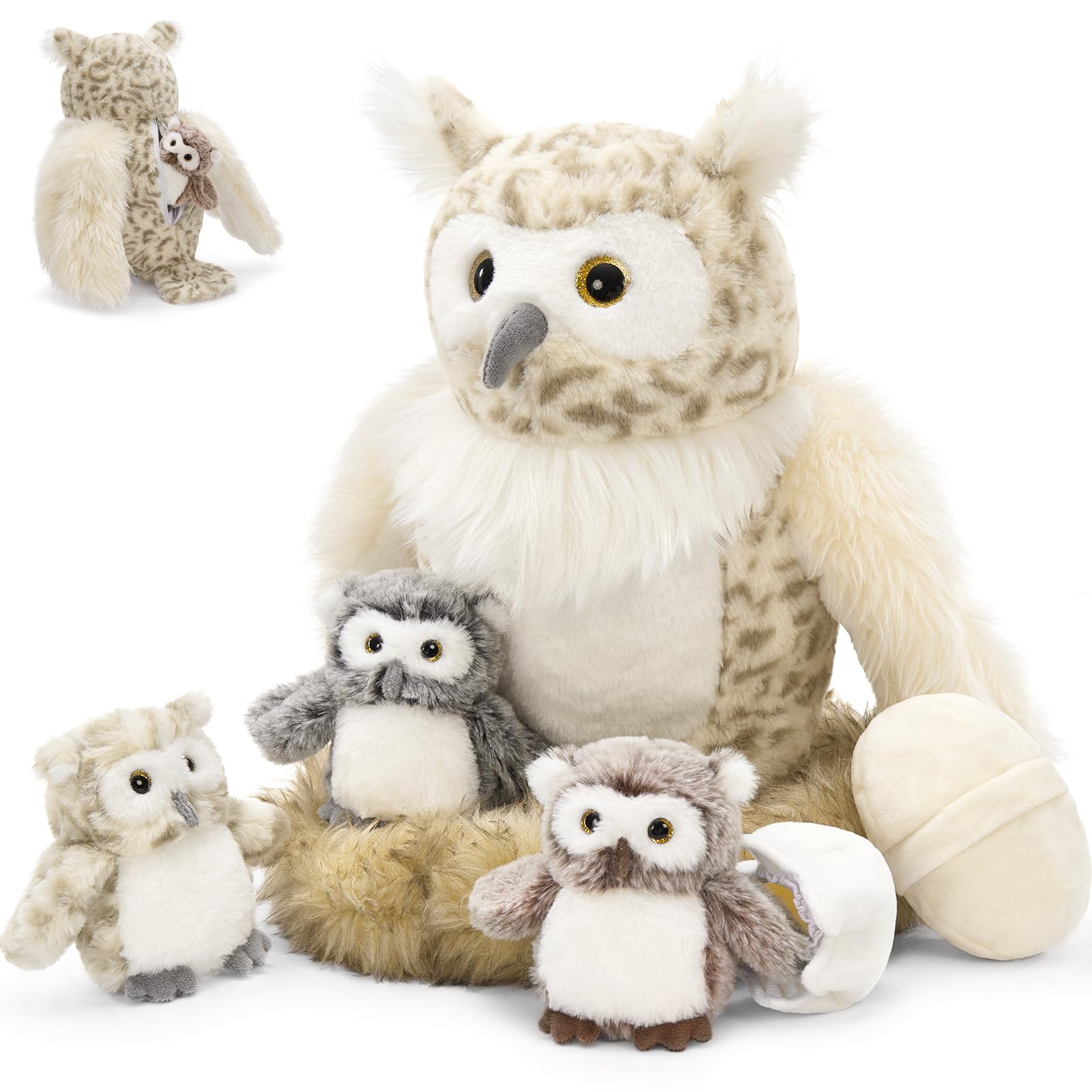 Amazon.com: MorisMos 7Pcs Owl Stuffed Animal with Babies Inside