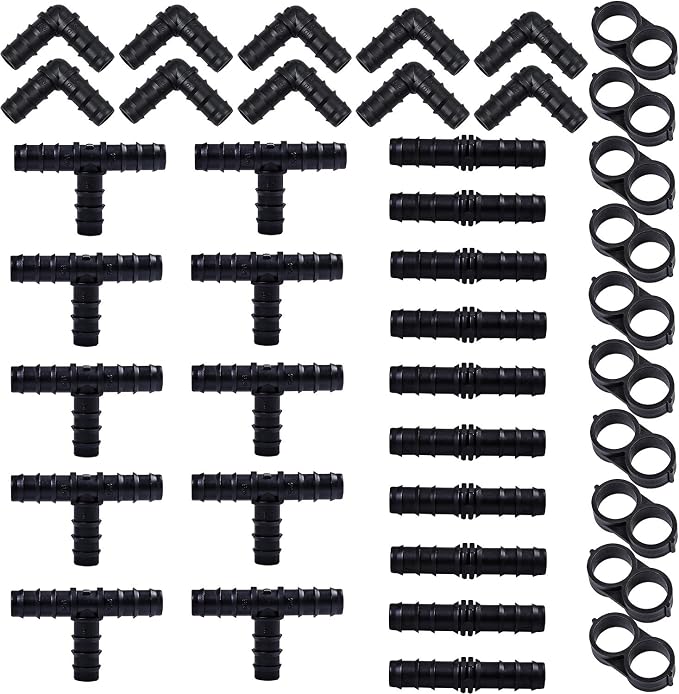 Half-Inch Drip Irrigation Fittings Kit, 40 Pieces