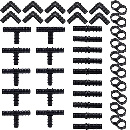 URATOT 40 Pieces Drip Irrigation Fittings Kit 1/2