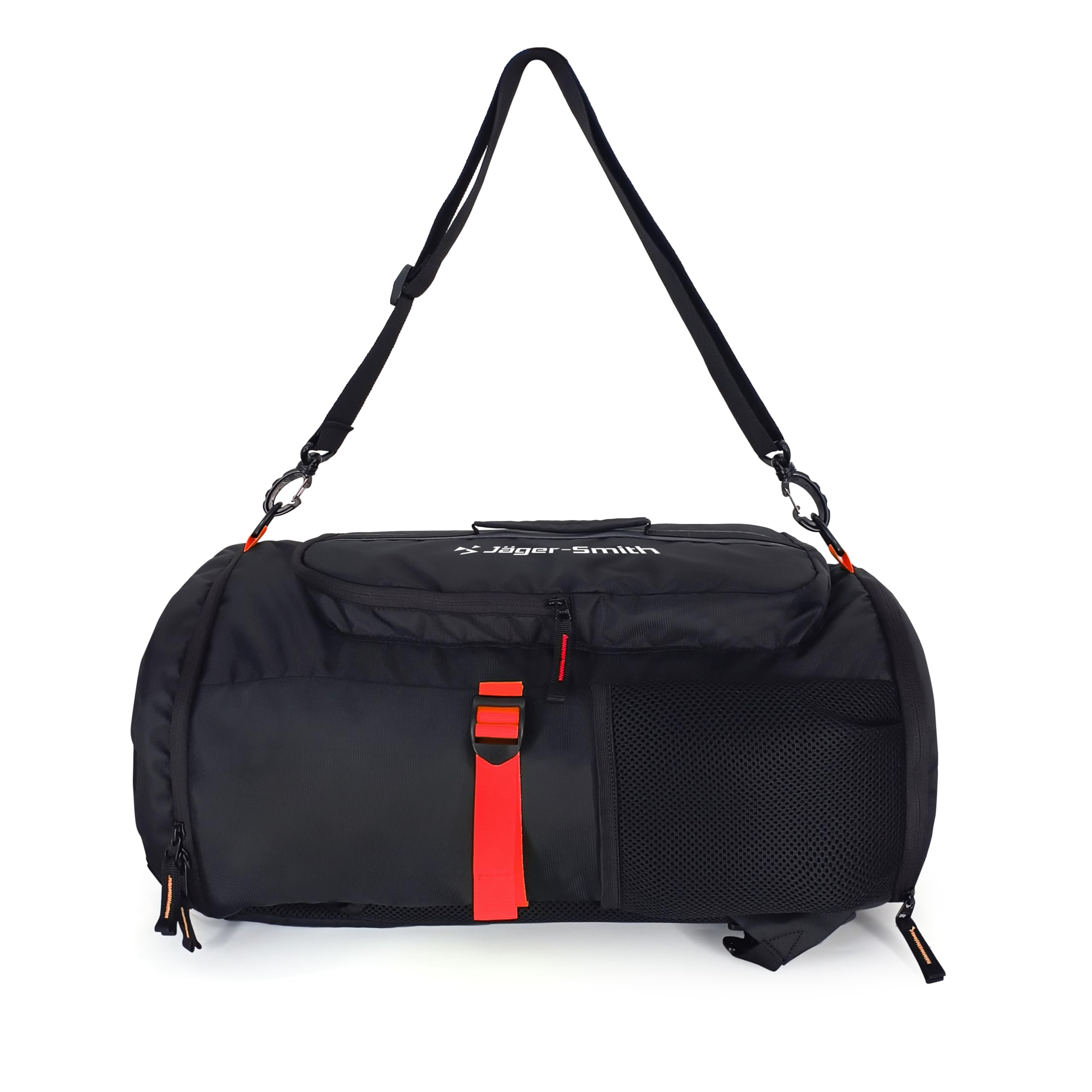 JSGB801(Black,Red) Unisex Gym Bag/Duffle Bag with Shoe Compartment-image-16