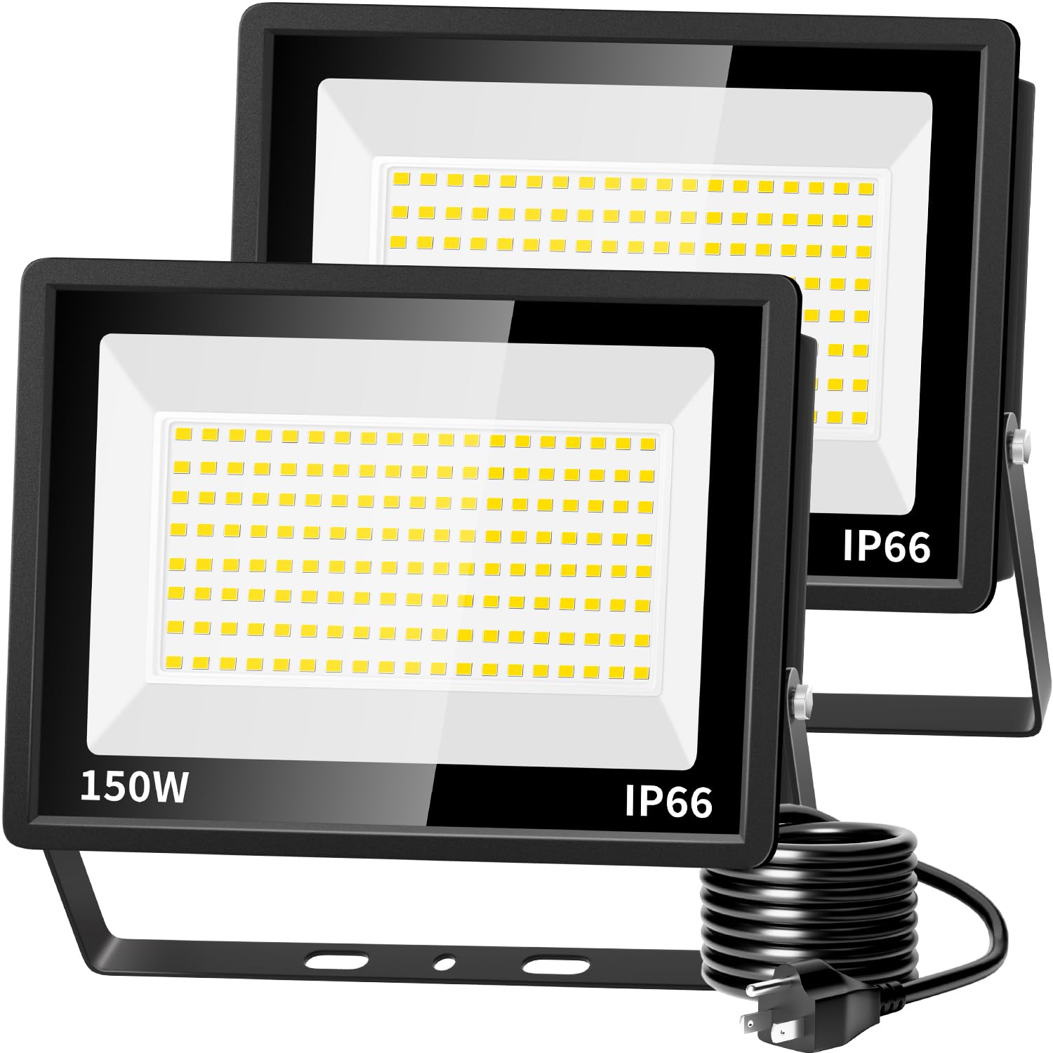 Photo 1 of YIEELOG 150W Flood Light, 18000LM, 5000K, Black