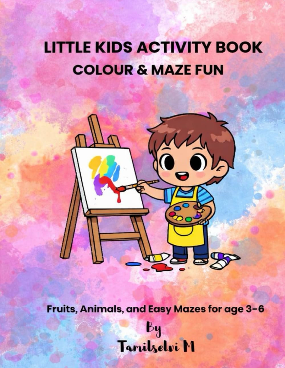 Little kids activity book: Colour &maze fun