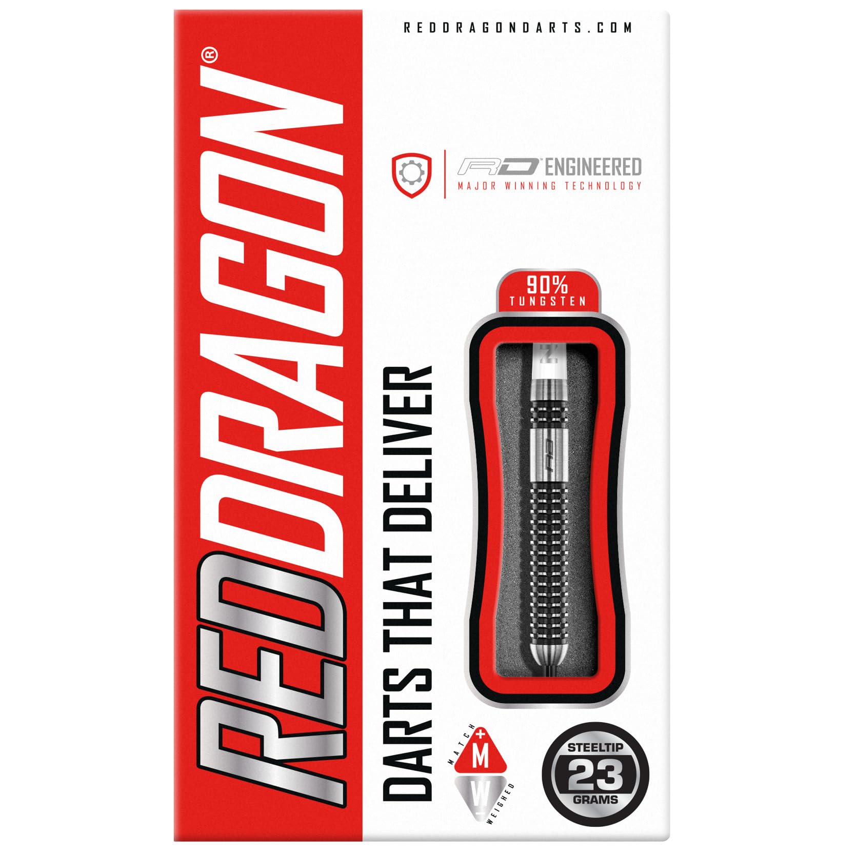 RED DRAGON Gian Van Veen Axis SE 23 Gram Premium Tungsten Steeltip Darts Set including Flights and Stems, Black and Silver, 23G - Image 4