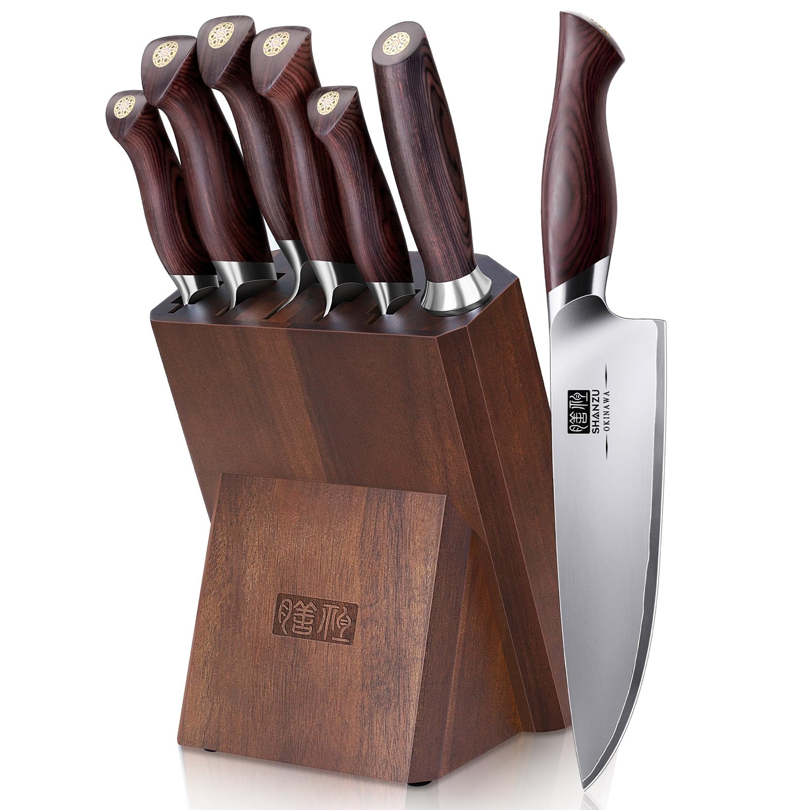 SHAN ZU Japanese Knife Set 3 PCs, 10Cr15Mov High Carbon Stainless Steel — Amazon image 10