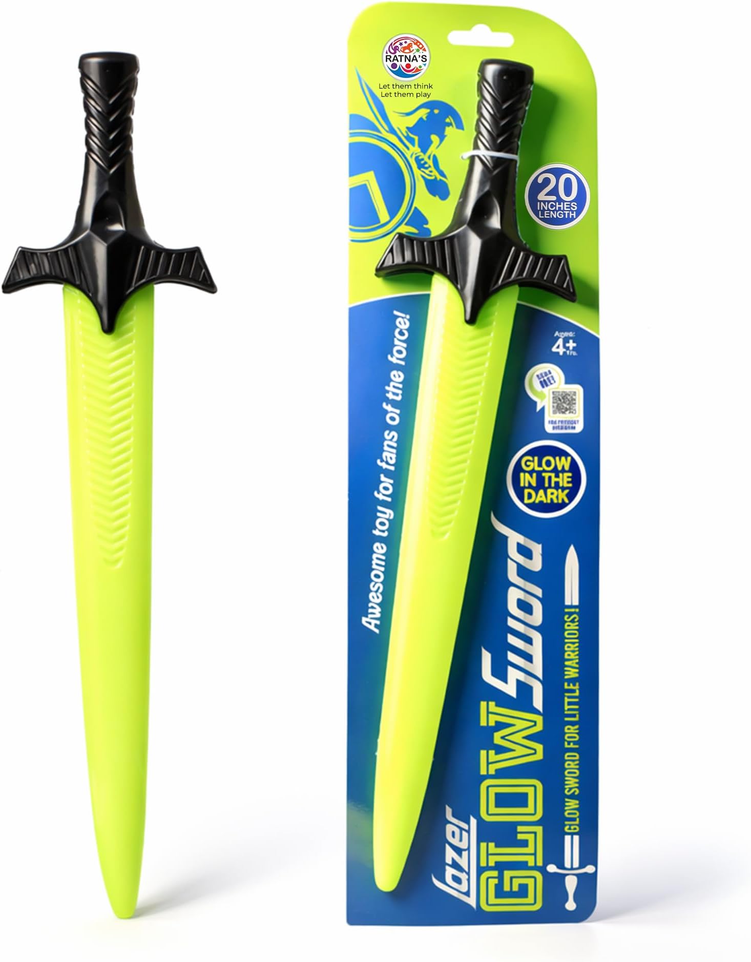 Ratna's Lazer Glow Sword Senior Size 50 cm, Plastic Pretend Play Toy for Kids