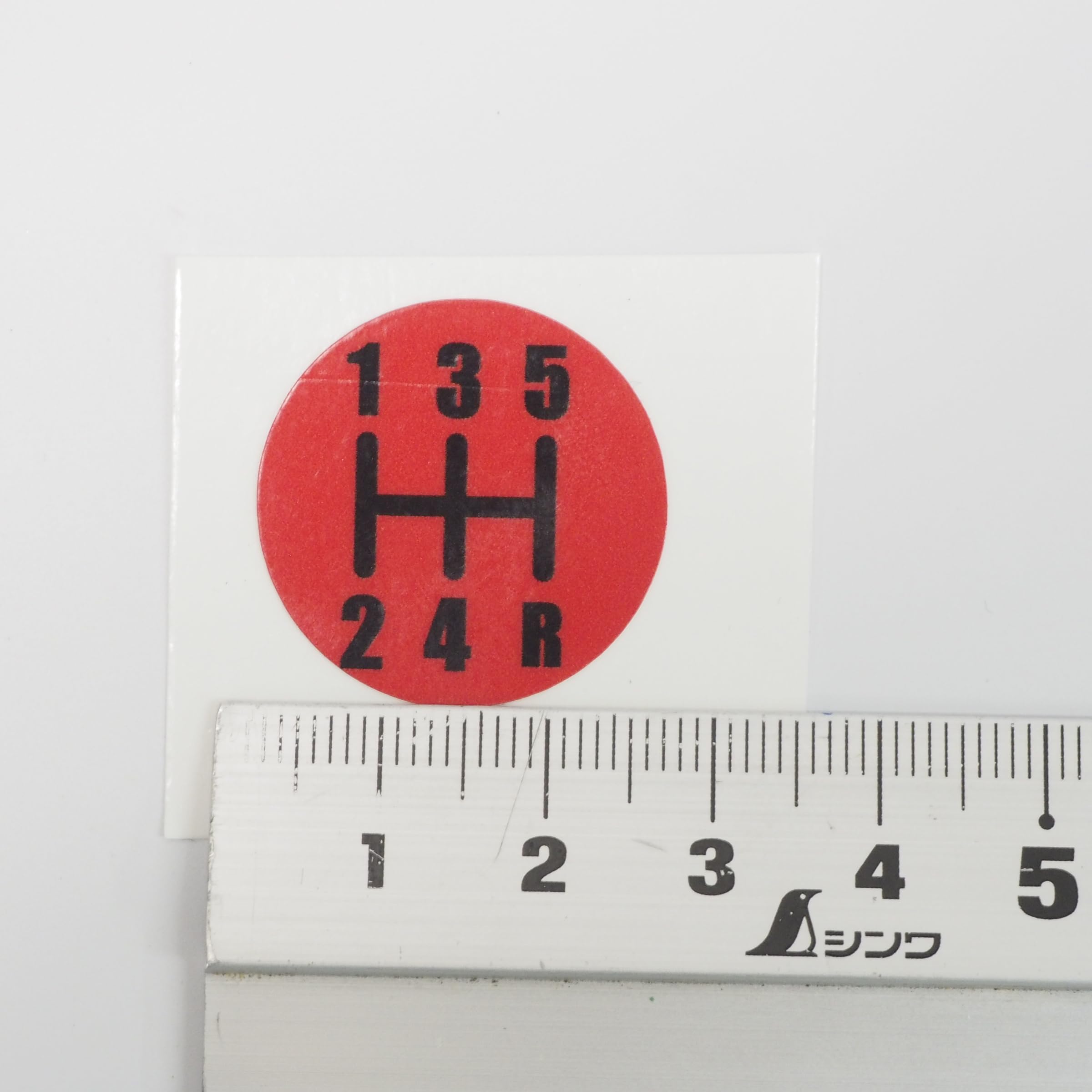 Amazon.co.jp: シフトパターンステッカー 赤 1枚 5速 R黒