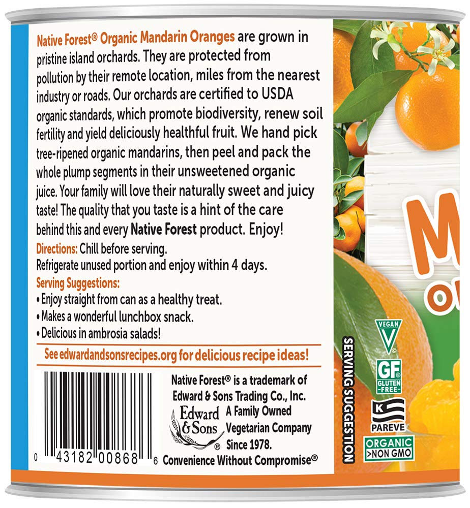 Native Forest Organic Mandarin Oranges, 10.7 Ounce Cans (Pack of 6)