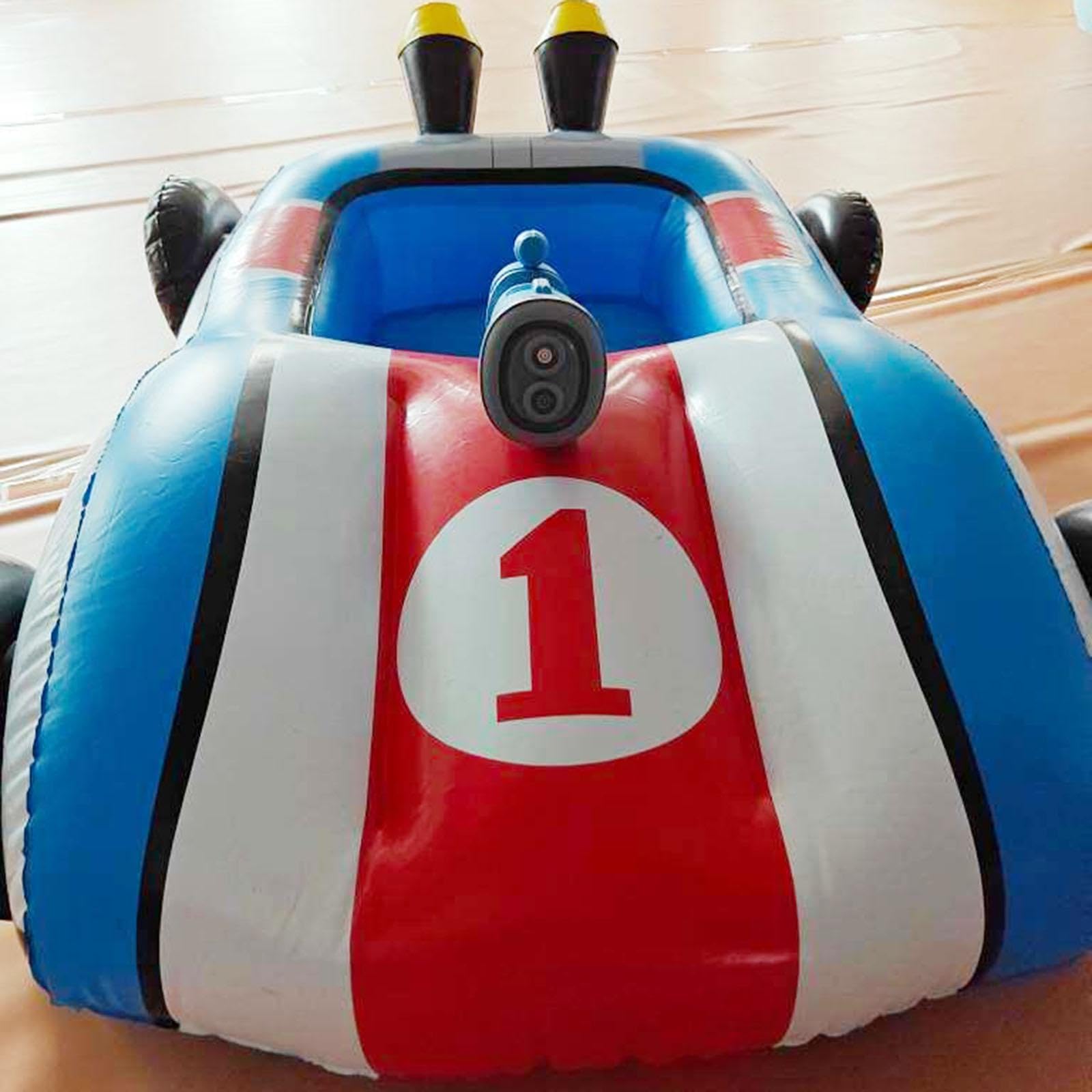 Bouée de Piscine Créative En Forme de Voiture de Course pour Enfants, Idéale pour Les Fêtes et Les Jouets D'été.
