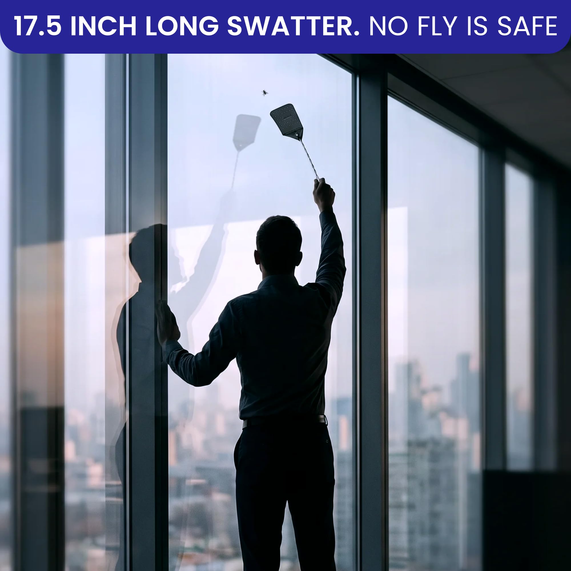 Heavy Duty Leather Fly Swatters - 2 Pack -6