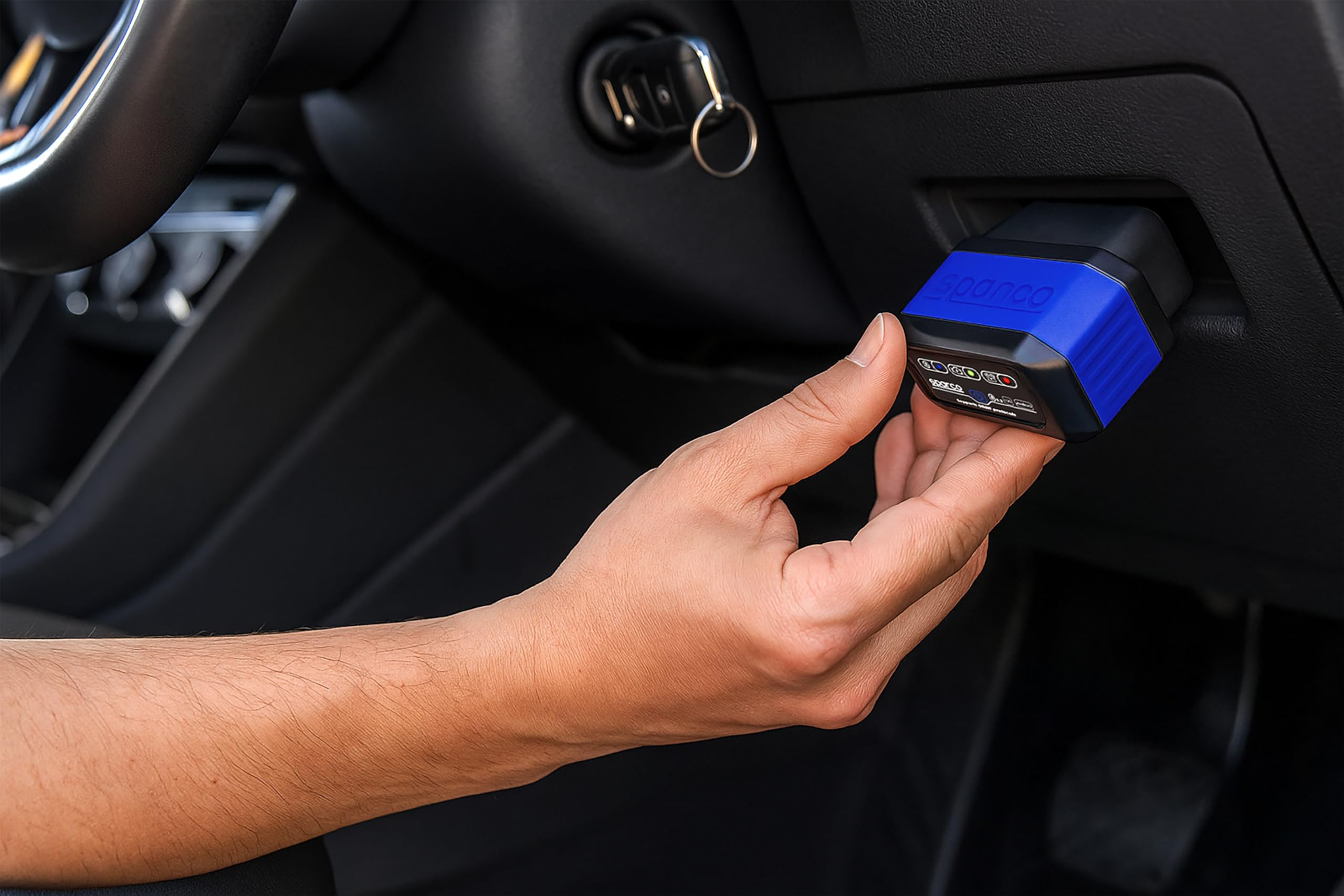 Sparco Dispositivo di diagnosi per auto multimarca OBD2 Scanner Bluetooth 5.2 per iOS e Android Lettore di codici di errore DTC Cancellazione dei guasti del motore Monitoraggio in tempo reale