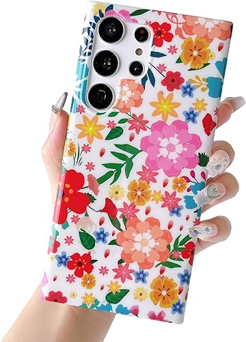 Jmltech S23 Ultra - Funda para Samsung Galaxy S23 Ultra para mujeres y niñas, diseño de mármol con purpurina, floral, silicona suave, delgada, disponible en Yaxa Peru