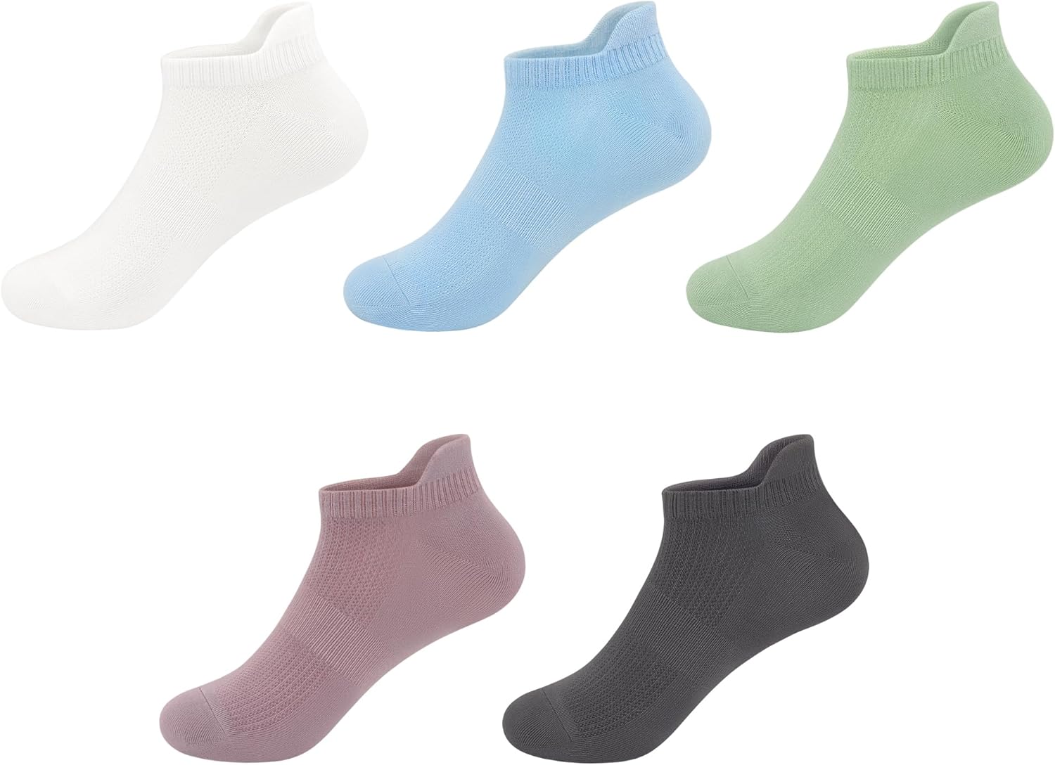 SERISIMPLE Ultra-Soft Viscose Bamboo Kids No-Show Socks Ankle Thin Comfortable Low Cut Socks for Boys&Girls Non Slip 5 Pairs