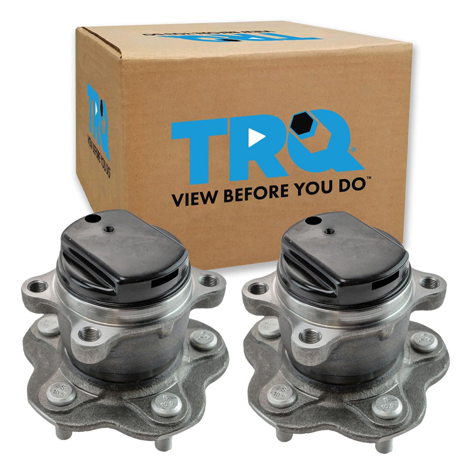 TRQ Rear Left and Right Wheel Bearing and Hub Assembly Set 2 Piece