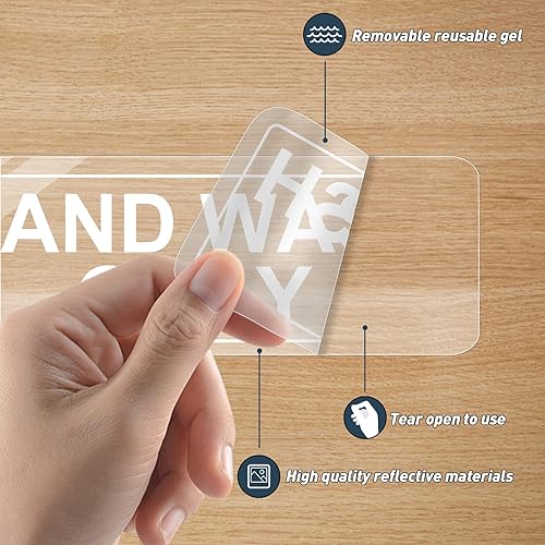 Miniatura 4 de Adhesivos de vinilo para lavar a mano, 6 x 6 pulgadas, removibles, impermeables, autoadhesivas, ventanas, ventanas, ventanas, para negocios,