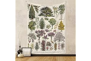 Y Tapestry, 27" x 39" Nature Plant Tapestry Identification Reference Wall Art Decor