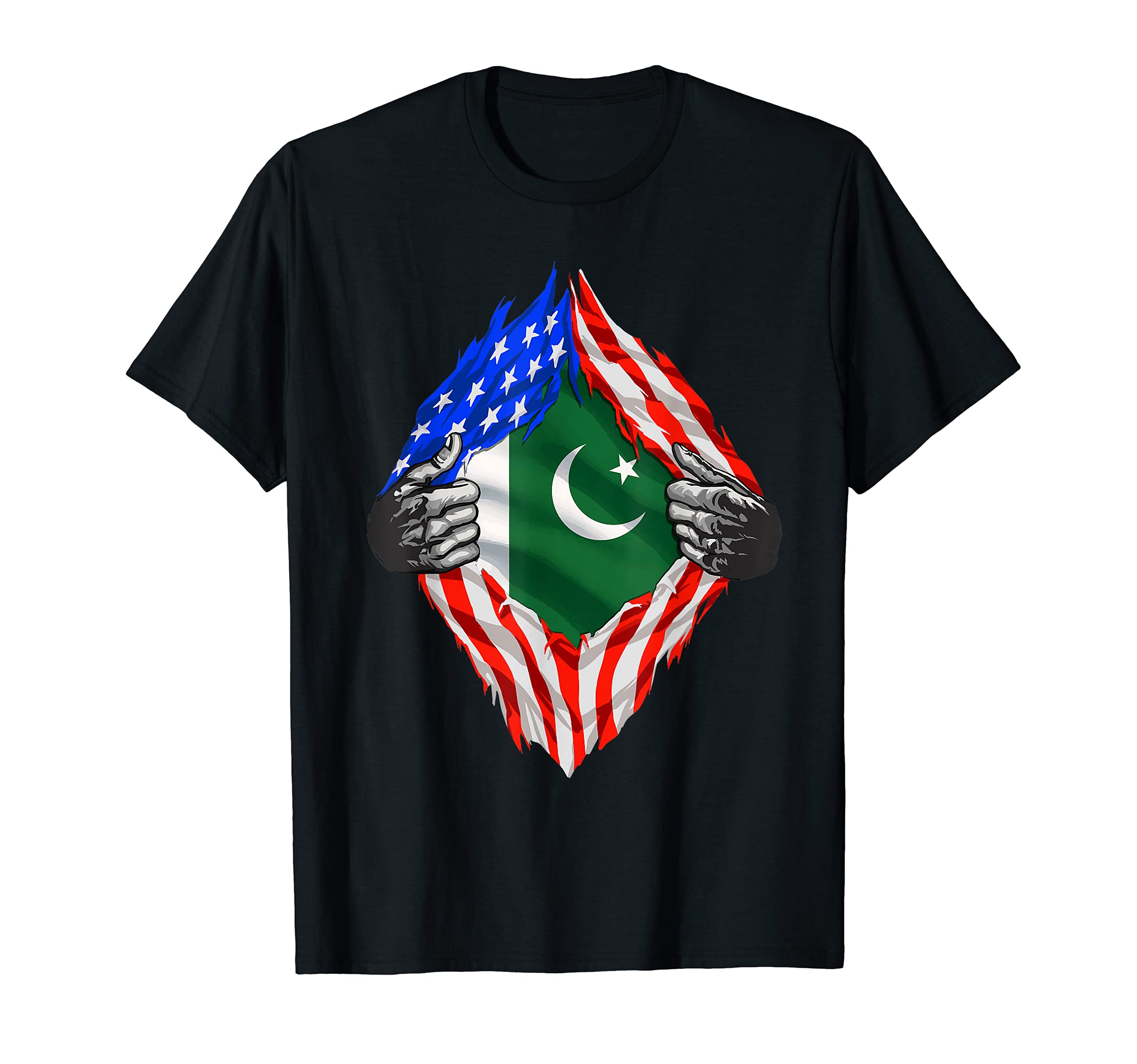 Wowsome!Pakistan Shirt USA American Pakistani Flag Pakistan Roots T-ShirtOEKO-TEX STANDARD 100