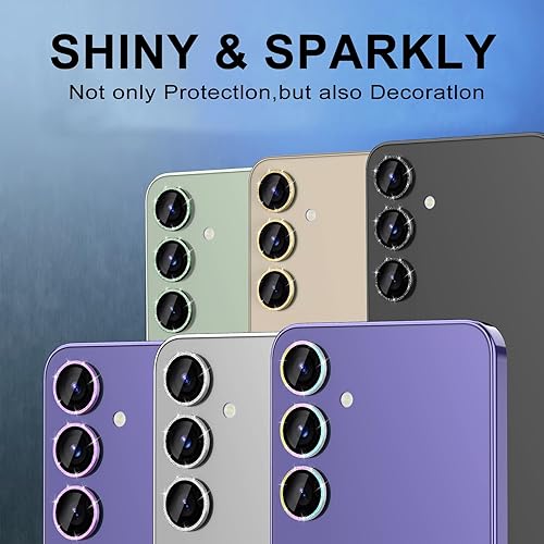 Vista 139 de para Samsung Galaxy Z Flip 7 Protector de Lente de Cámara, Cubierta de Lente de Vidrio Templado con Anillo de Metal Individual, [Fuerte Adhesión] 1