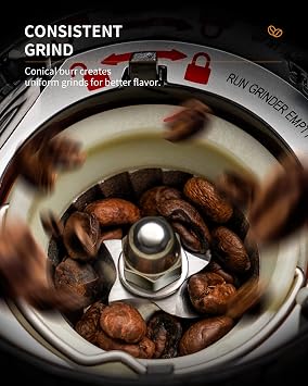 SHARDOR Professional Conical Burr Coffee Grinder, Coffee Bean Grinder with 48 Grind Settings for Espresso, Drip & French Press, Upgraded Anti-Static Technology, Precision Timer, Stainless Steel