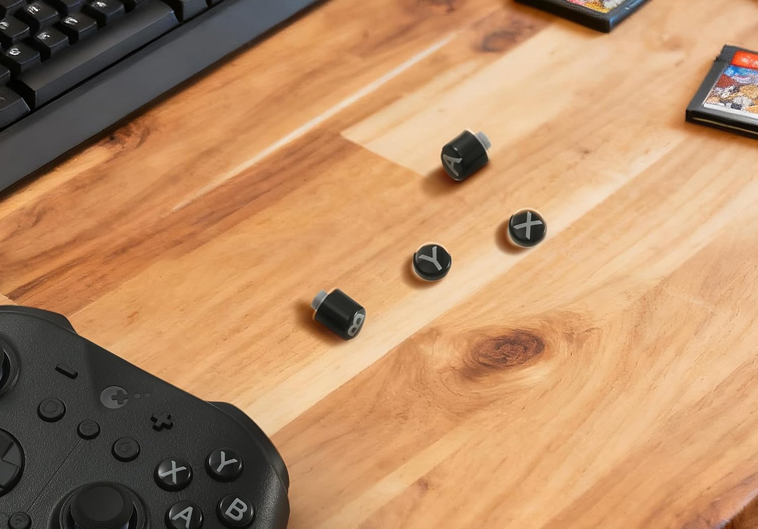 GuliKit Switch-Style Layout ABXY Replacement Buttons, Swappable Controller Keycaps Compatible with ES, ES Pro, KK3/KK3 Pro/KK3 Max, TT Max/TT Pro Controllers, Puller Tool Included (NS62-BLACK) - Image 7