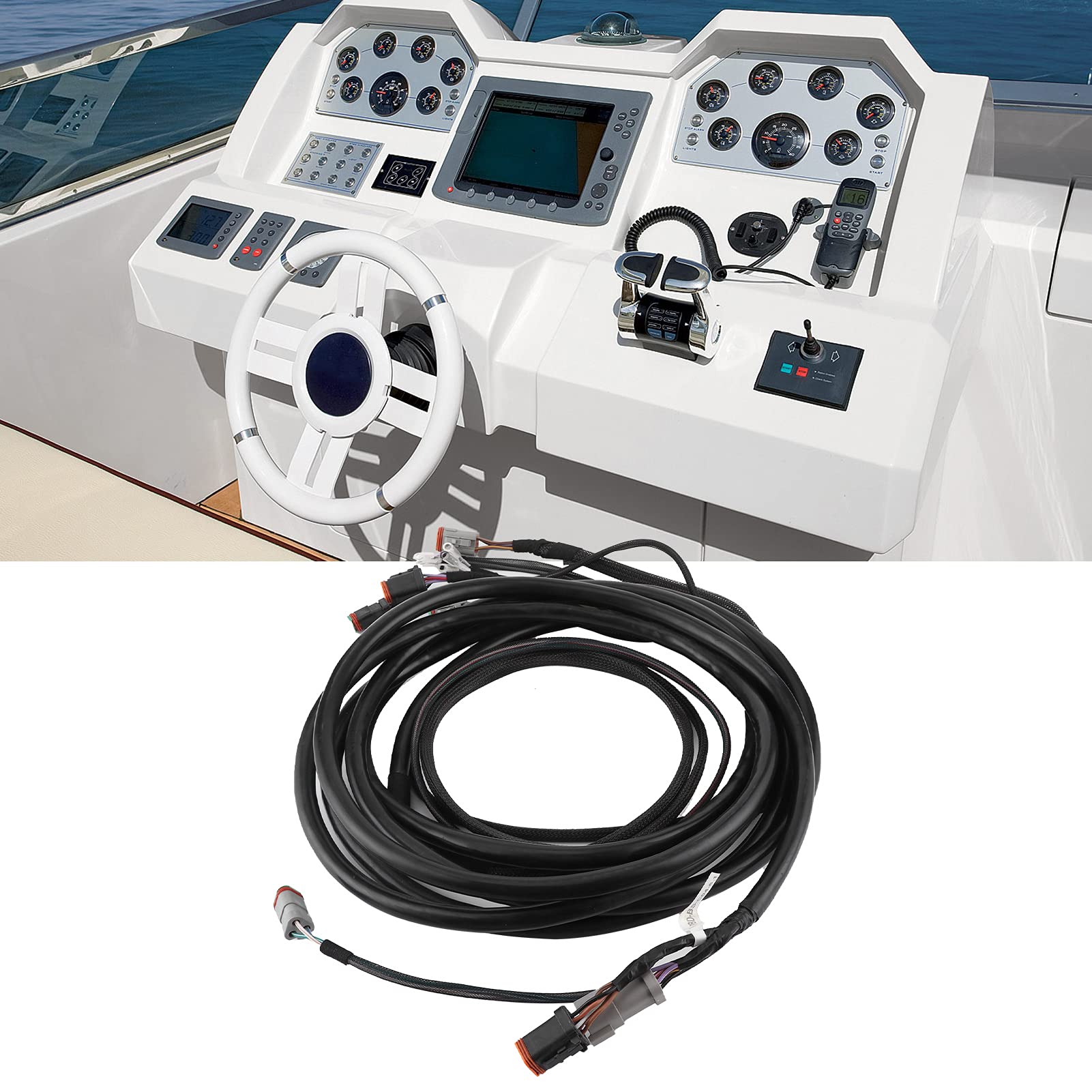 Voltmetro Digitale, Orologio e Termometro - Display LED 12V per Auto, Moto, Barca e Camion