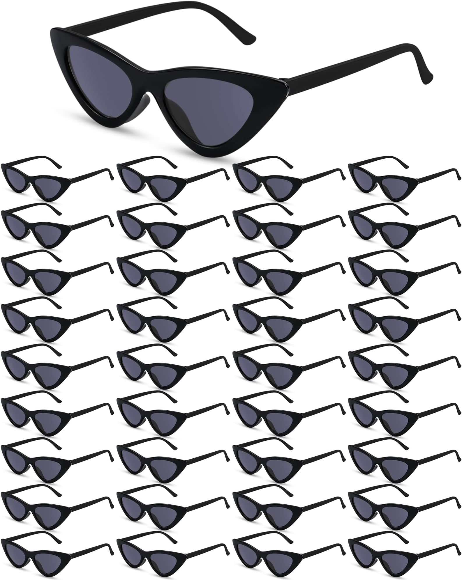 50 Pairs Retro Cat Eye Sunglasses for Women Bulk 90s Sunglasses Vintage Trendy Goggles Glasses Wedding Party Gifts