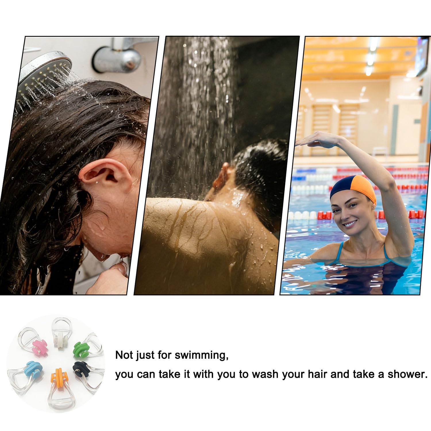 leersao Nariz para Natación, Pinzas De Nariz, Silicona Impermeable Clip, Clips De Nariz para Nadar para Nadadores Profesionales