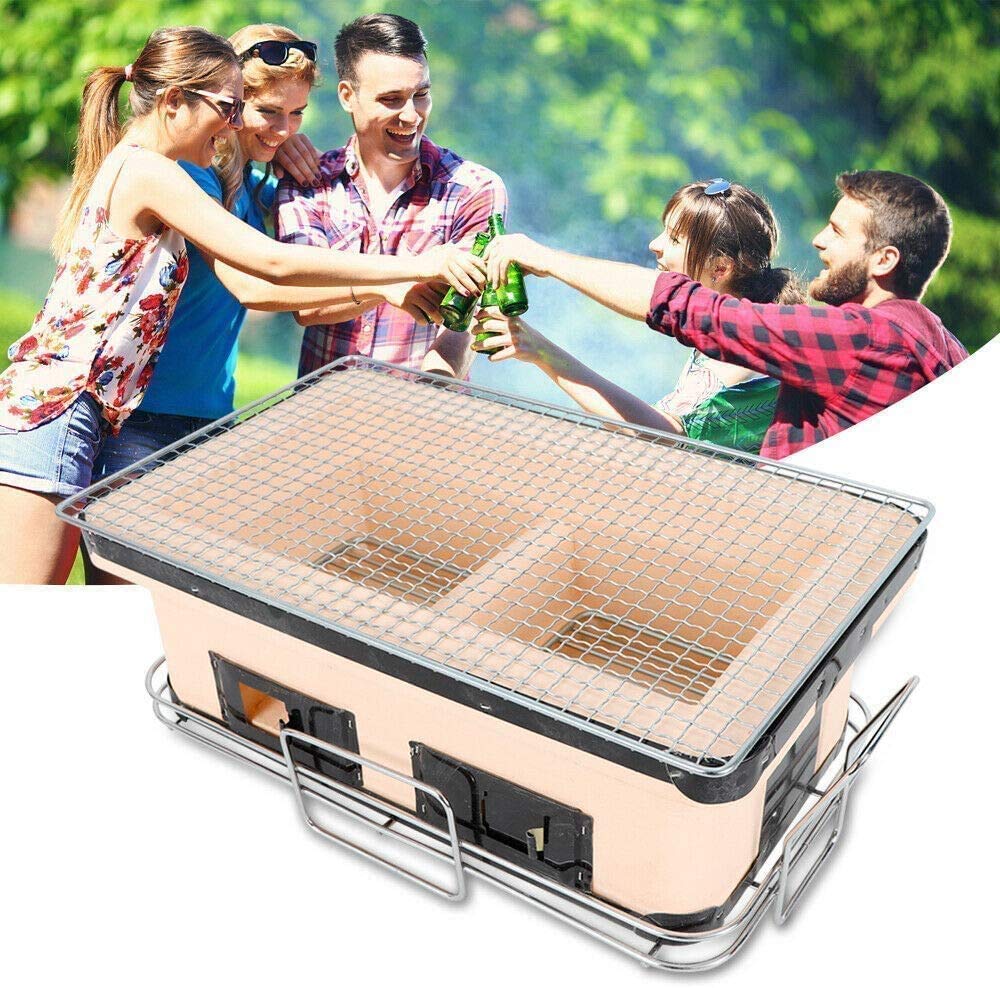 Griglia da tavolo a carbone, griglia da tavolo, griglia a carbone in ceramica, barbecue giapponese Yakitori, barbecue in ceramica porosa