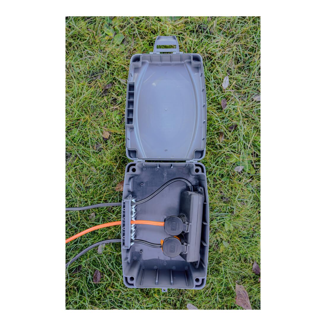 Brennenstuhl caja de protección para enchufes y conexiones en el exterior (caja de protección IP54 para protección de enchufes, adaptadores, transformadores, etc.)