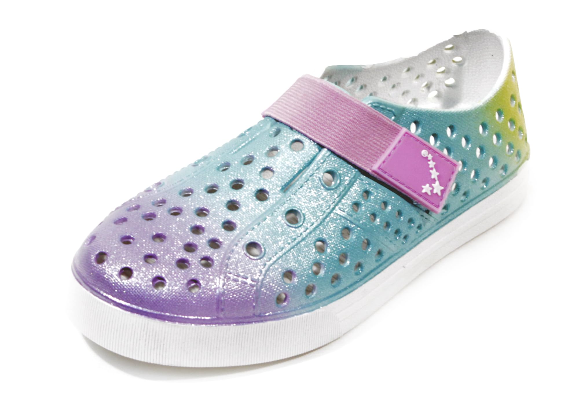 Luckers Kids Girls Water Slip-On Sneaker (1 Little Kid, Purple Pastel, Numeric_1)