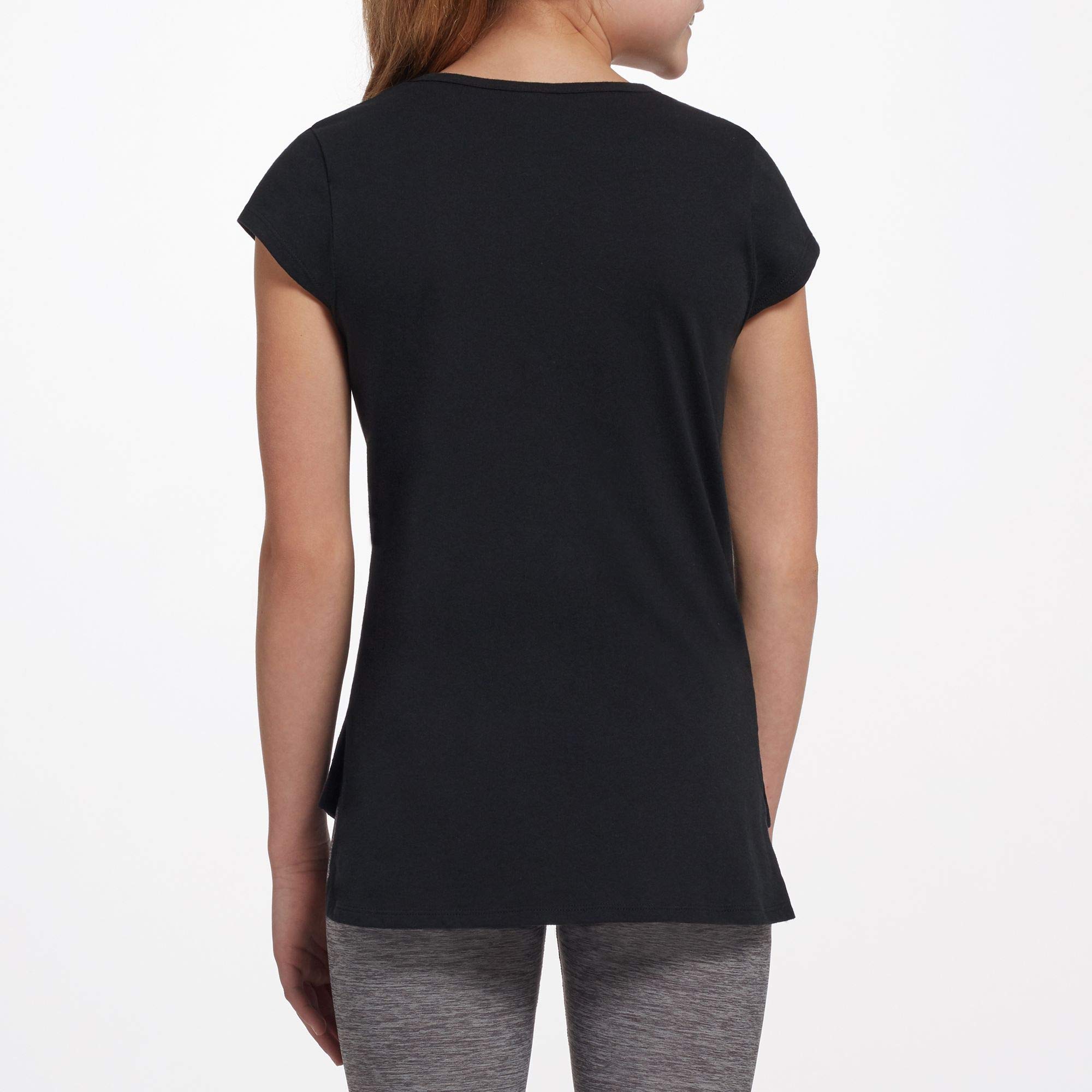 adidas Girls Badge of Sport T-Shirt (Adi Black, XS)